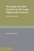 Cover: Marriage Law and Practice in the Long Eighteenth Century - Cambridge University Press