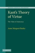 Cover: Kant's Theory of Virtue - Cambridge University Press