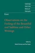 Cover: Kant: Observations on the Feeling of the Beautiful and Sublime and Other Writings - Cambridge University Press