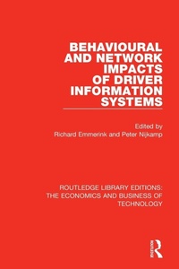 Enlarge image Cover: Behavioural and Network Impacts of Driver Information Systems - Routledge