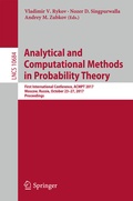 Cover: Analytical and Computational Methods in Probability Theory - Springer