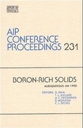 Cover: Boron-Rich Solids - American Institute of Physics