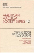 Cover: Vacuum Design of Synchrotron Light Sources - American Institute of Physics