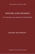 Cover: Rhyme and Reason - Marquette University Press