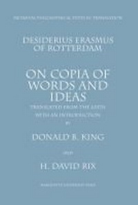 Enlarge image Cover: On Copia of Words and Ideas - Marquette University Press