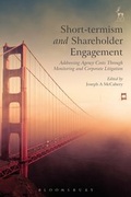 Cover: Short-termism and Shareholder Engagement - Hart Publishing