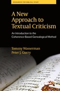 Cover: A New Approach to Textual Criticism - Society of Biblical Literature