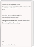 Cover: Das pers&ouml;nliche Gebet bei den Hethitern - Harrassowitz Verlag