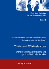 Abbildung von: Texte und Wörterbücher - Kovac, Dr. Verlag
