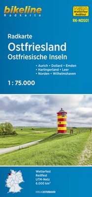 Abbildung von: Radkarte Ostfriesland Ostfriesische Inseln - Esterbauer