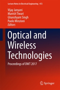 Enlarge image Cover: Optical and Wireless Technologies - Springer