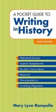 Cover: A Pocket Guide to Writing in History - Bedford Books