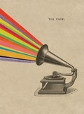 Cover: Rainbow Gramaphone. 6 Cards, Individually Bagged with Envelopes - Laughing Elephant
