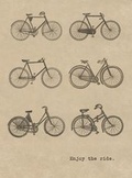 Cover: Six Bicycles. 6 Cards, Individually Bagged with Envelopes - Laughing Elephant