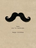 Cover: Handlebar Mustache. 6 Cards, Individually Bagged with Envelopes - Laughing Elephant