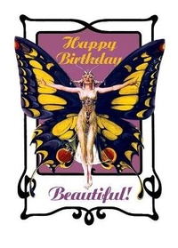 Enlarge image Cover: Butterfly Woman. 6 Cards, Individually Bagged with Envelopes - Laughing Elephant