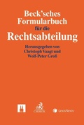 Cover: Beck'sches Formularbuch f&uuml;r die Rechtsabteilung - LexisNexis Verlag ARD ORAC GmbH