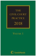 Cover: The Civil Court Practice 2018 - Butterworths Law