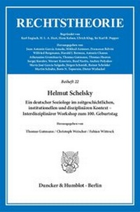 Enlarge image Cover: Helmut Schelsky. - Duncker & Humblot