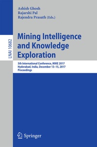 Enlarge image Cover: Mining Intelligence and Knowledge Exploration - Springer