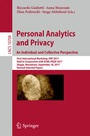 Cover: Personal Analytics and Privacy. An Individual and Collective Perspective - Springer