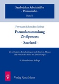 Cover: Formularsammlung Zivilprozess - Saarland - Alma Mater