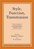 Cover: Style, Function, Transmission - University of Utah Press,U.S.