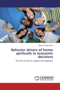 Cover: Behavior drivers of homo spiritualis in economic decisions - LAP Lambert Academic Publishing