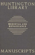 Cover: Guide to Medieval and Renaissance Manuscripts in the Huntington Library - Huntington Library Press,US