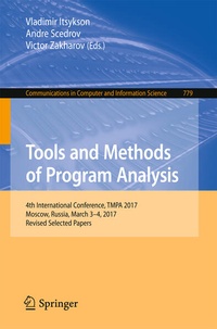 Enlarge image Cover: Tools and Methods of Program Analysis - Springer