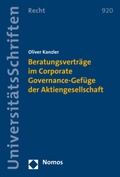 Abbildung von: Beratungsverträge im Corporate Governance-Gefüge der Aktiengesellschaft - Nomos