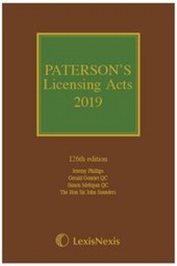 Abbildung von: Paterson's Licensing Acts 2019 - Butterworths Law