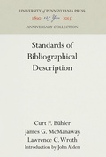 Cover: Standards of Bibliographical Description - University of Pennsylvania Press