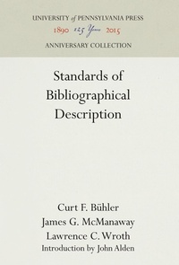 Abbildung von: Standards of Bibliographical Description - University of Pennsylvania Press