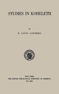 Abbildung von: Studies in Kohelet - JTS Press