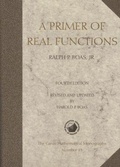 Cover: A Primer of Real Functions - Mathematical Association of America