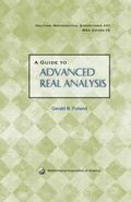 Cover: A Guide to Advanced Real Analysis - The Mathematical Association of America