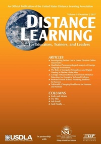 Enlarge image Cover: Distance Learning Vol 14 Issue 2 - Information Age Publishing