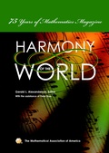 Cover: The Harmony of the World - Mathematical Association of America