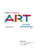 Cover: A New Dictionary of Art 2017 - Peculiarity Press
