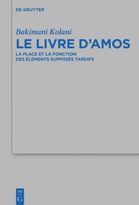 Abbildung von: Le livre d'Amos - De Gruyter