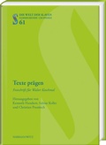 Cover: Texte pr&auml;gen - Harrassowitz Verlag
