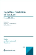 Cover: Legal Interpretation of Tax Law - Kluwer Law International