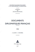 Cover: Documents diplomatiques fran&ccedil;ais - Peter Lang Verlag