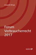 Cover: Forum Verbraucherrecht 2017 - Manz