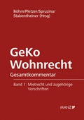 Cover: GeKo Wohnrecht Gesamtkommentar Band 1 - Manz