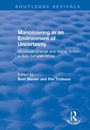 Cover: Manoeuvring in an Environment of Uncertainty - Routledge
