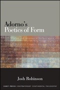Cover: Adorno's Poetics of Form - State University of New York Press