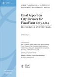 Cover: Final Report on City Services for Fiscal Year 2013-2014 - School of Government