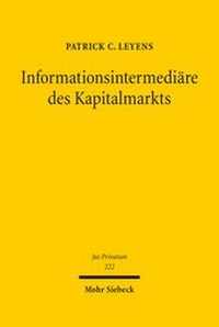 Abbildung von: Informationsintermediaere des Kapitalmarkts - Mohr Siebeck